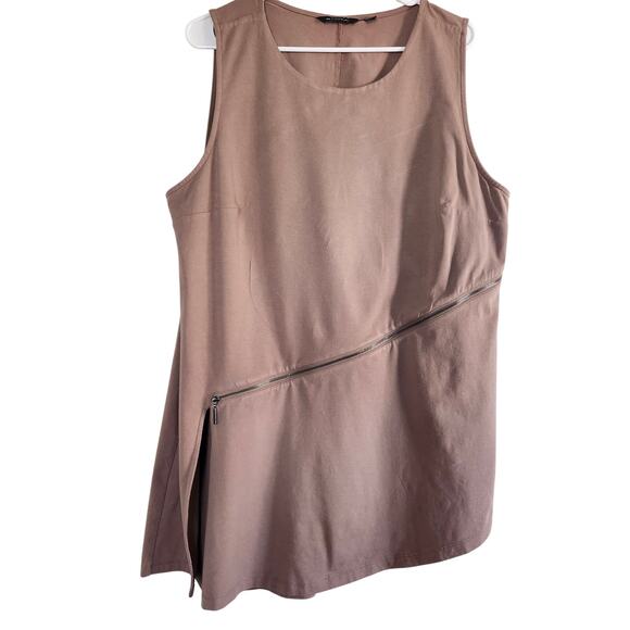 H by Halston Tops - H by Halston Taupe Lagenlook Asymmetrical Tunic Top Size X-Large